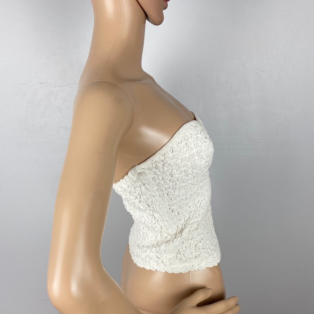 NEW FREE PEOPLE WHITE STRAPLESS BUSTIER TOP - Picture 3 of 5